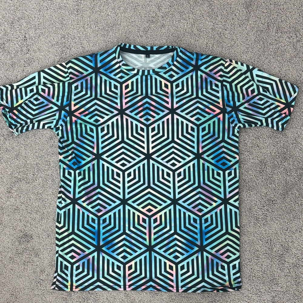 Holographic Hexagon Short Sleeve Tee